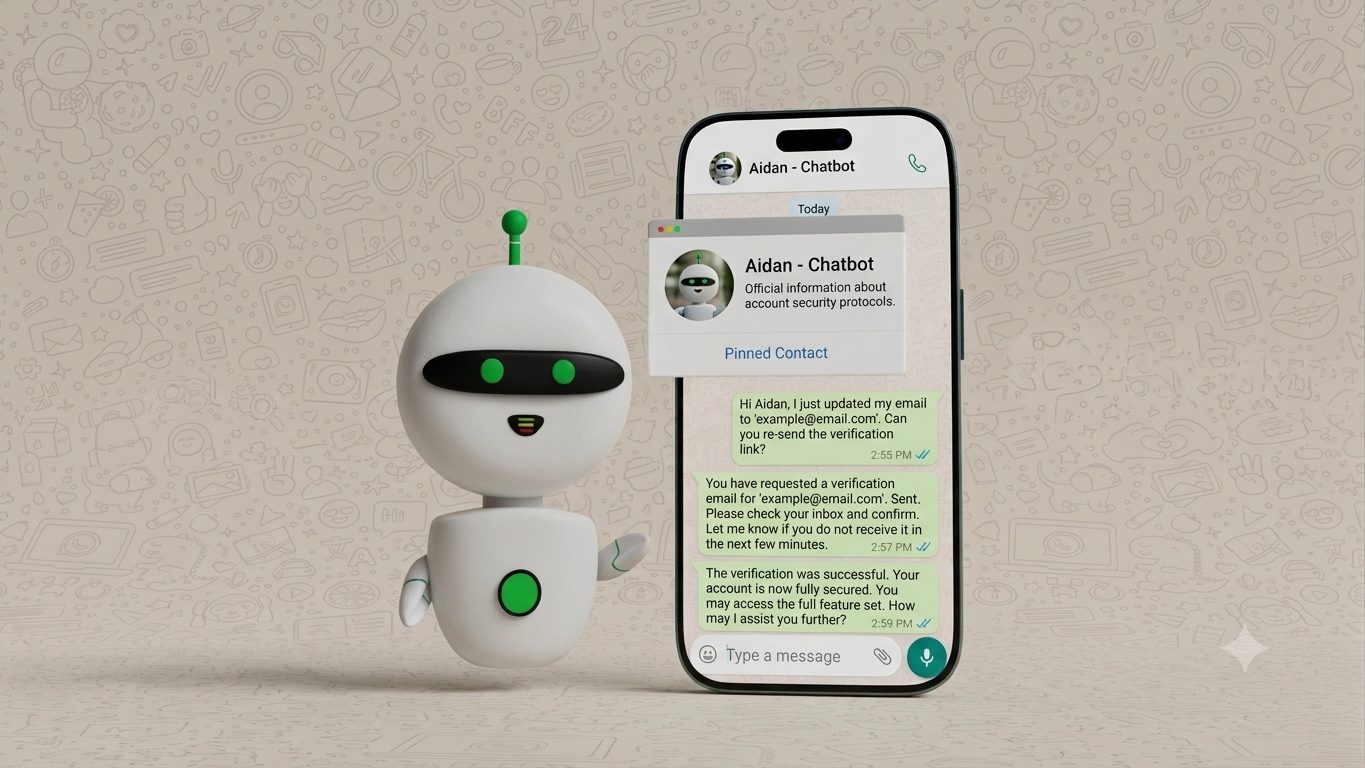 AI chatbot agent replying inside a messaging app