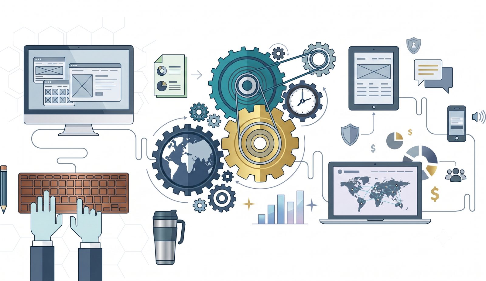 Automated workflow syncing across desktop, tablet and mobile